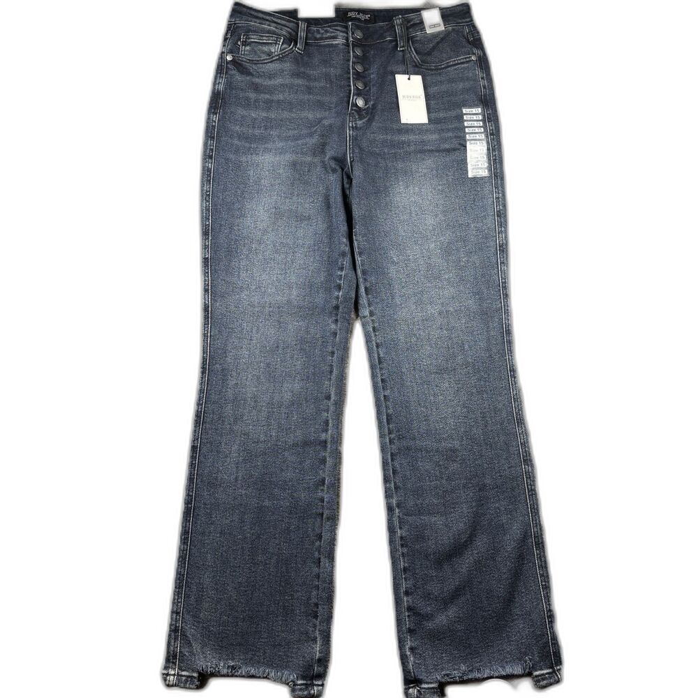 Judy Blue Women NWT Jeans Journey High Waist Button Fly Straight Leg 15/32 M219